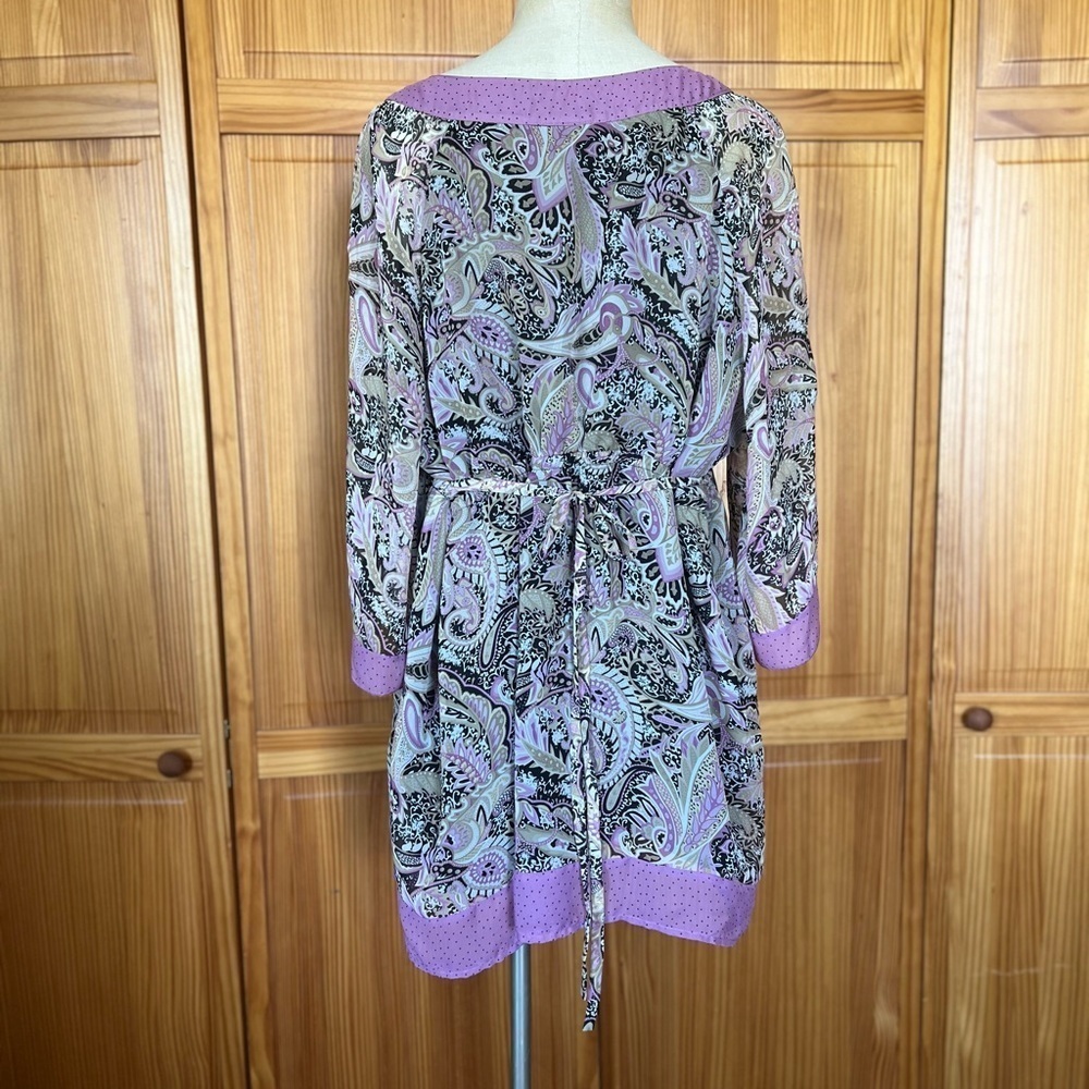 Separates by New YorkCity Design 22/24 Purple Paisley Polka Dot Blouse Plus Size - Picture 3 of 8